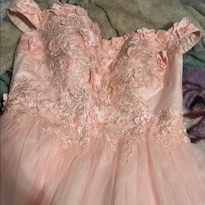 Elegant Pink Floral Kids Dress